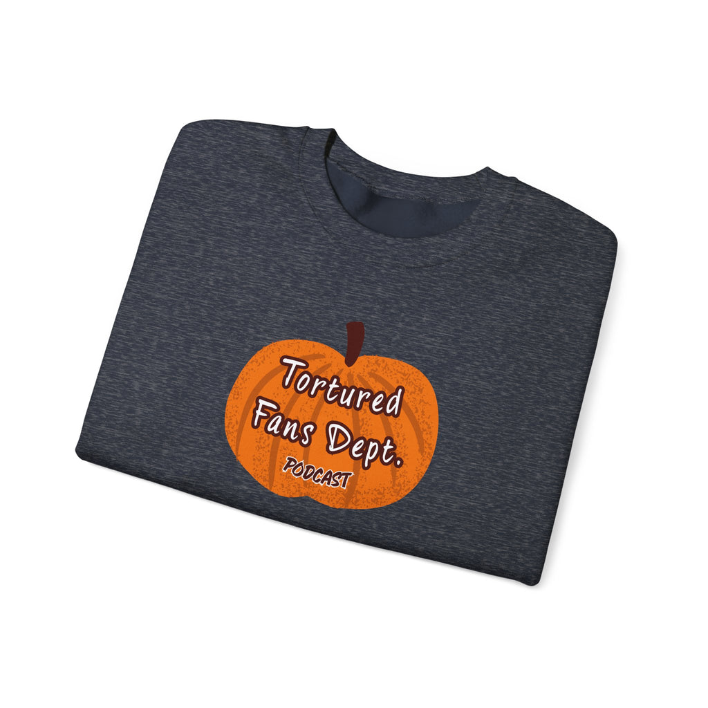 Crewneck Sweatshirt — Pumpkin "Tortured Fan" Halloween Graphic