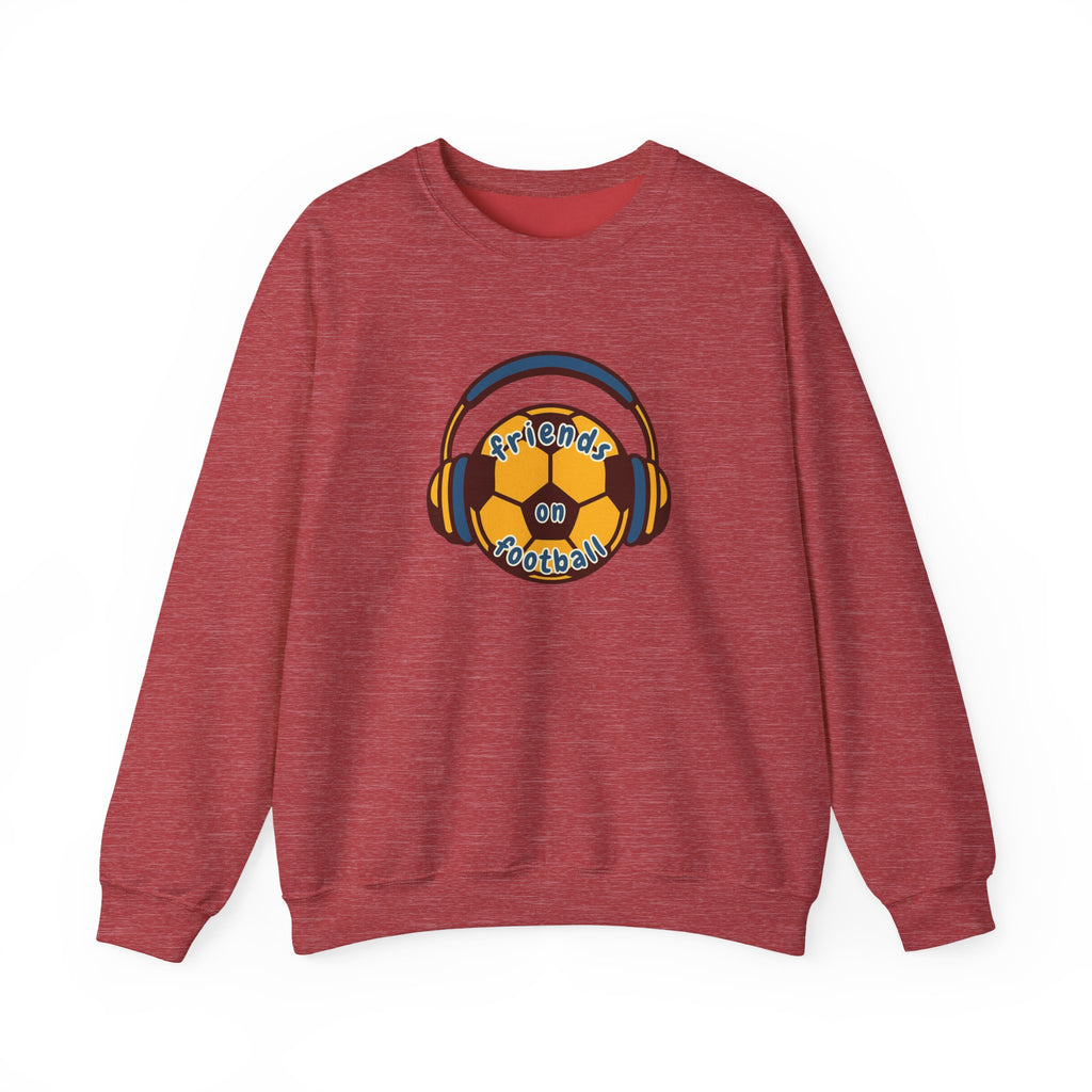 Crewneck Sweatshirt — 'Friends on Football' Headphones Logo