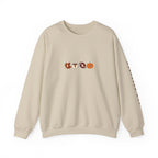 Fall Leaves & Pumpkins Crewneck Sweatshirt — Autumn Graphic Pullover