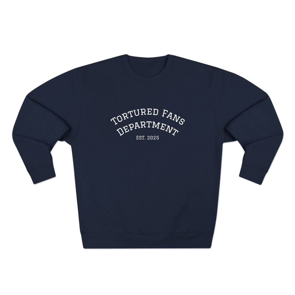 Tortured Fans Unisex Crewneck Sweatshirt - Cozy Gift for Fans, Casual Wear, Oversized Comfort, Great for Events, Emotional Support Clothing