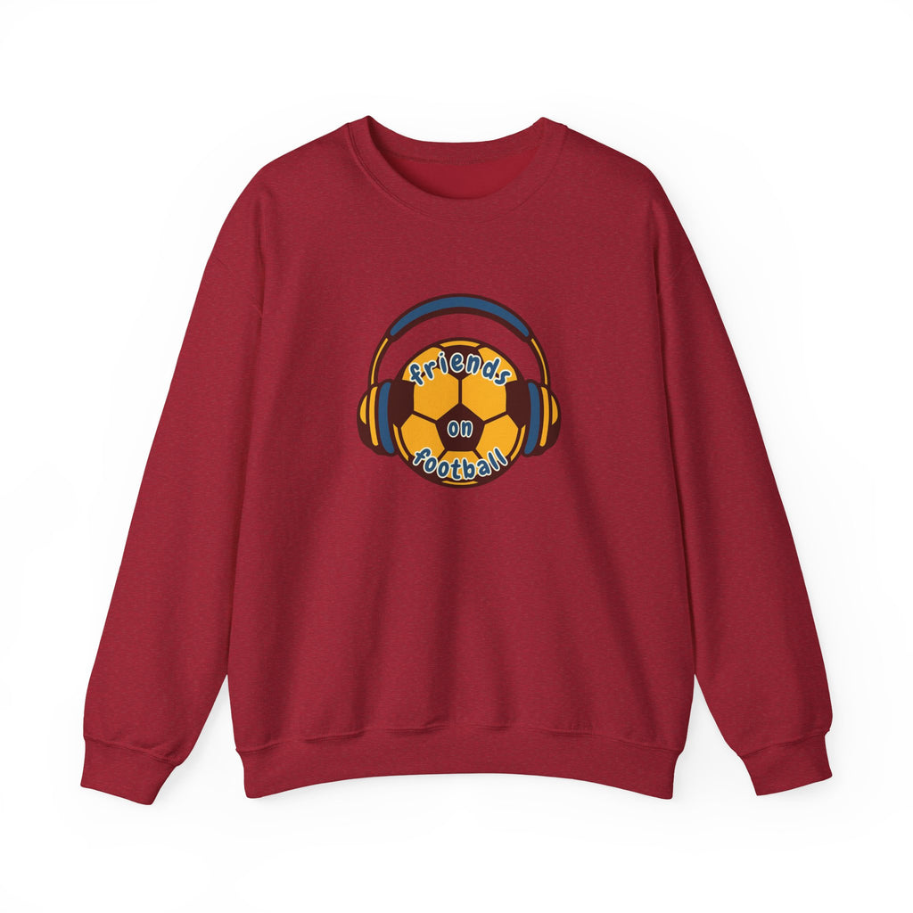 Crewneck Sweatshirt — 'Friends on Football' Headphones Logo