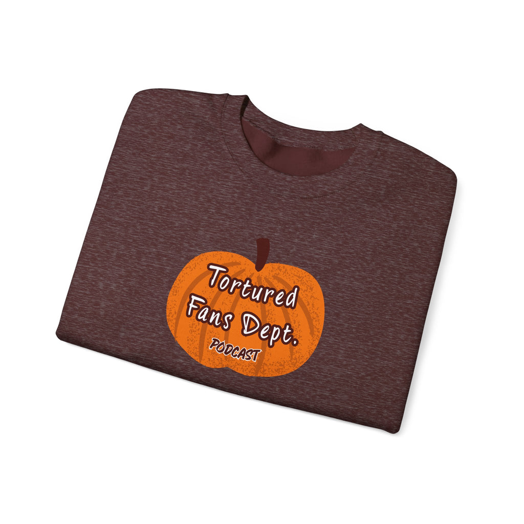 Crewneck Sweatshirt — Pumpkin "Tortured Fan" Halloween Graphic