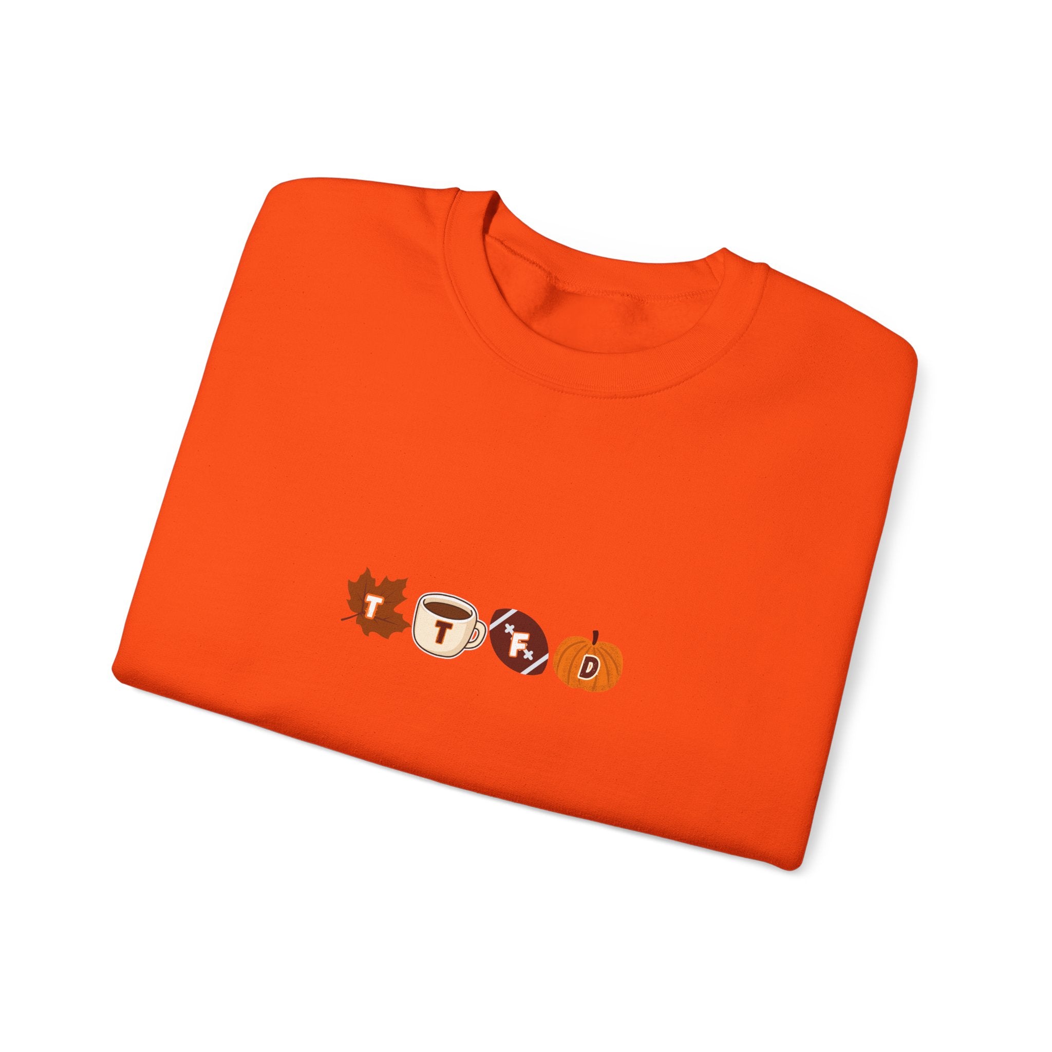 Fall Leaves & Pumpkins Crewneck Sweatshirt — Autumn Graphic Pullover