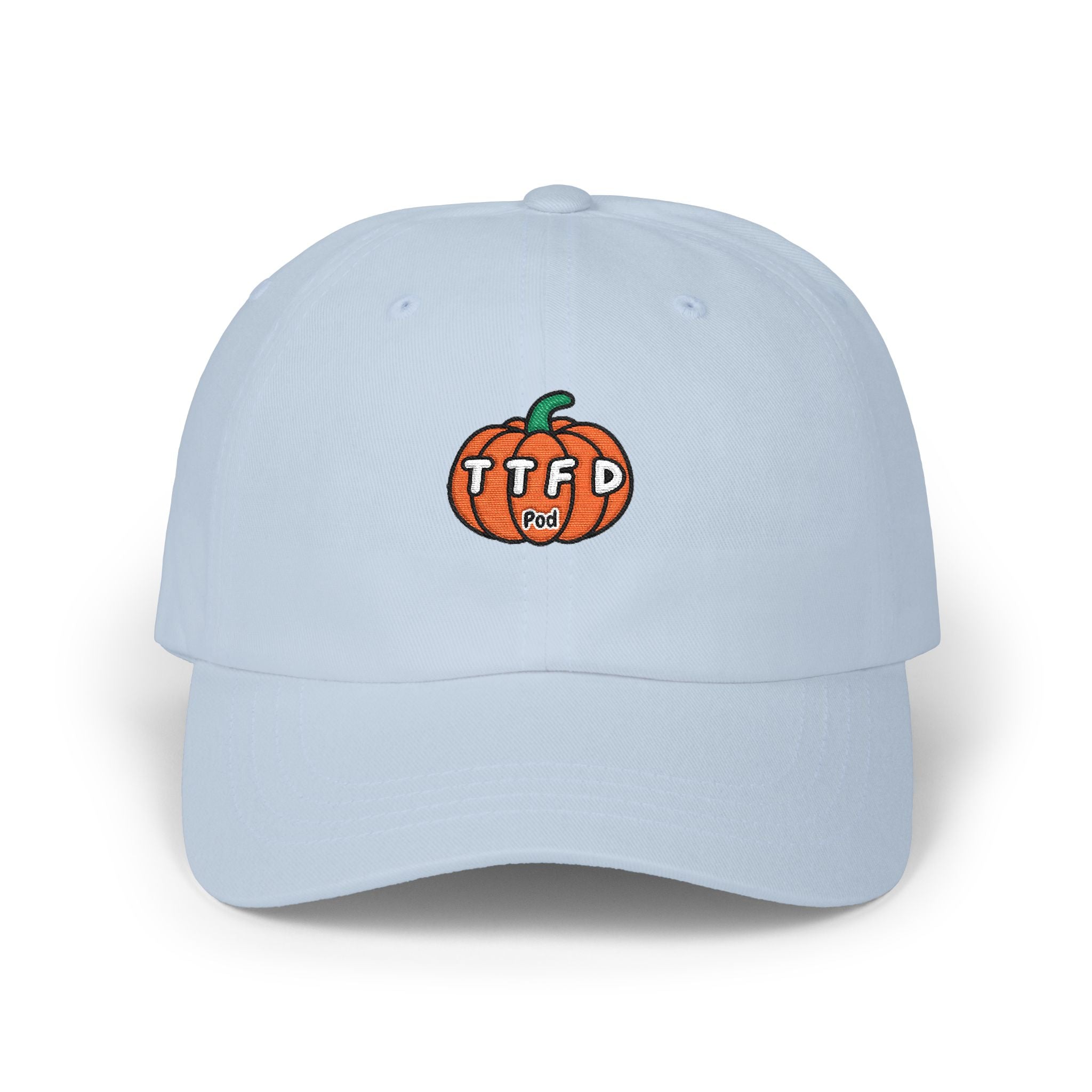 Pumpkin Patch Dad Cap — Embroidered 'TTFD' Fall Pumpkin Hat