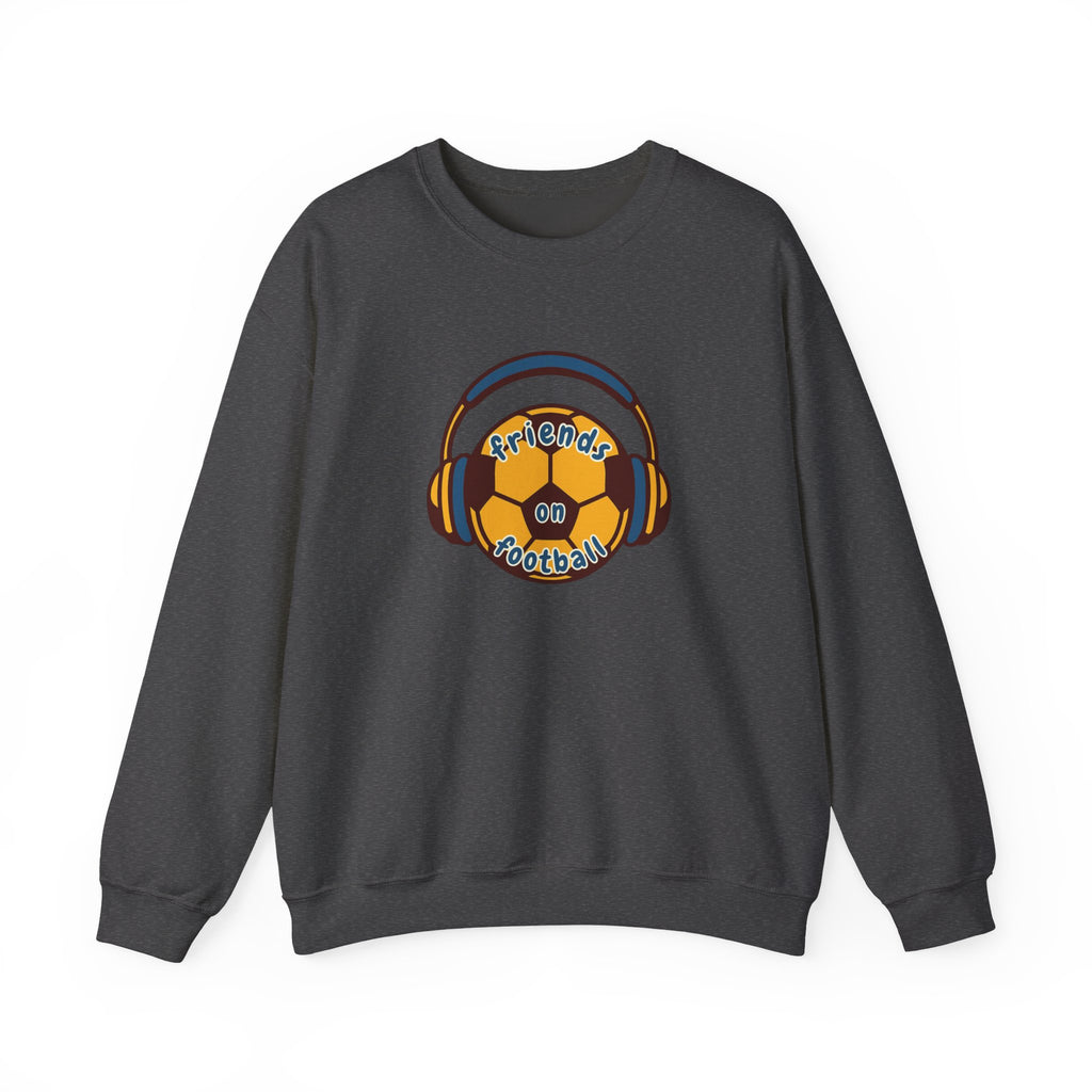 Crewneck Sweatshirt — 'Friends on Football' Headphones Logo