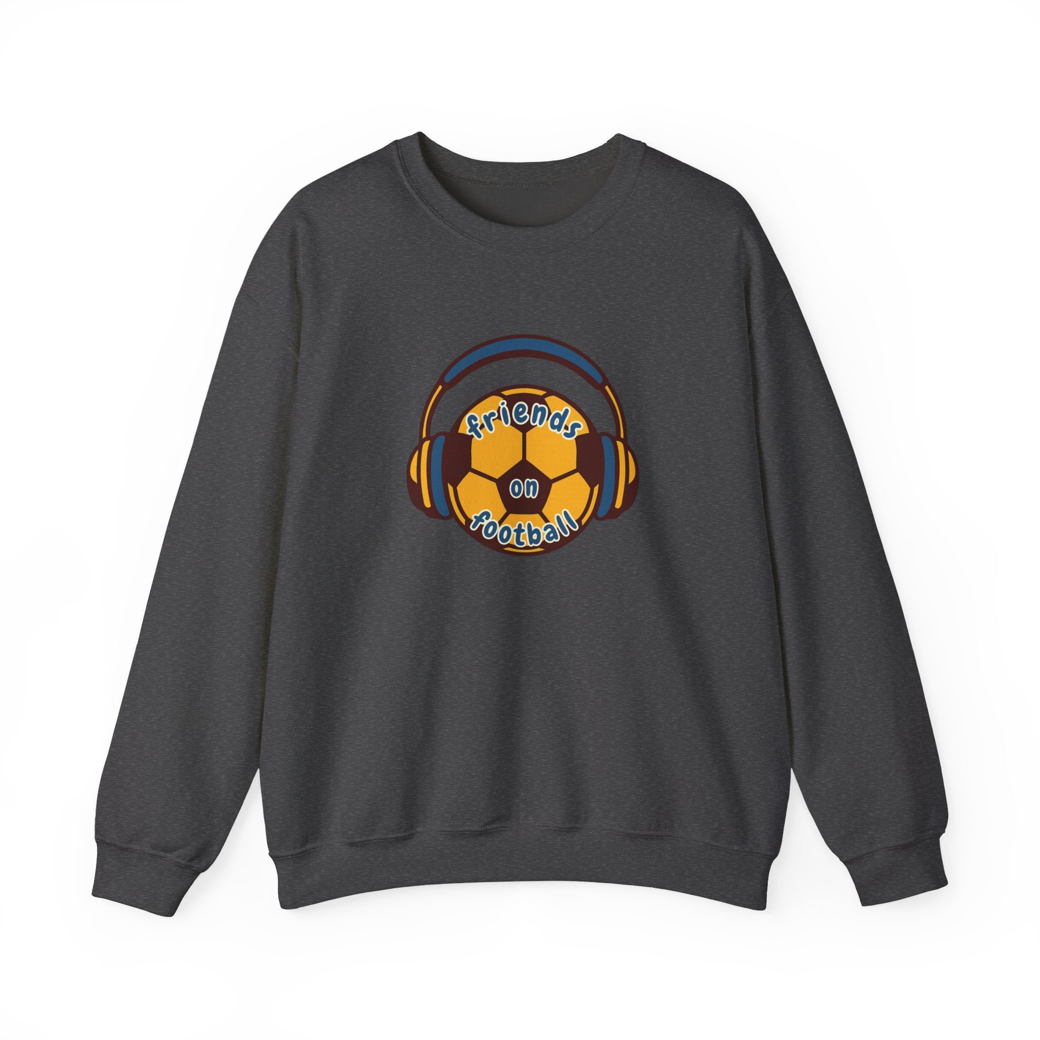 Crewneck Sweatshirt — 'Friends on Football' Headphones Logo