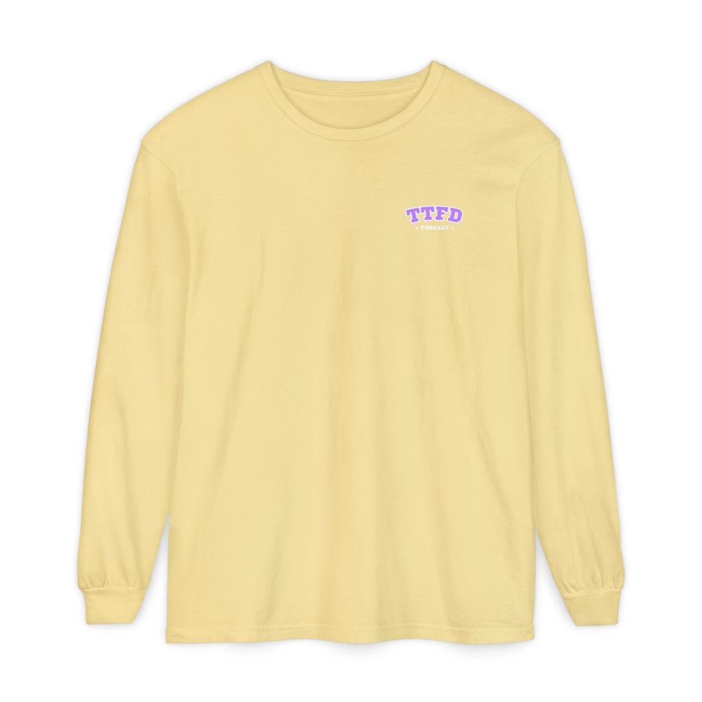 Tortured Fans Dept. Long Sleeve T‑Shirt — 'Hello Everybody' Podcast Microphone Design