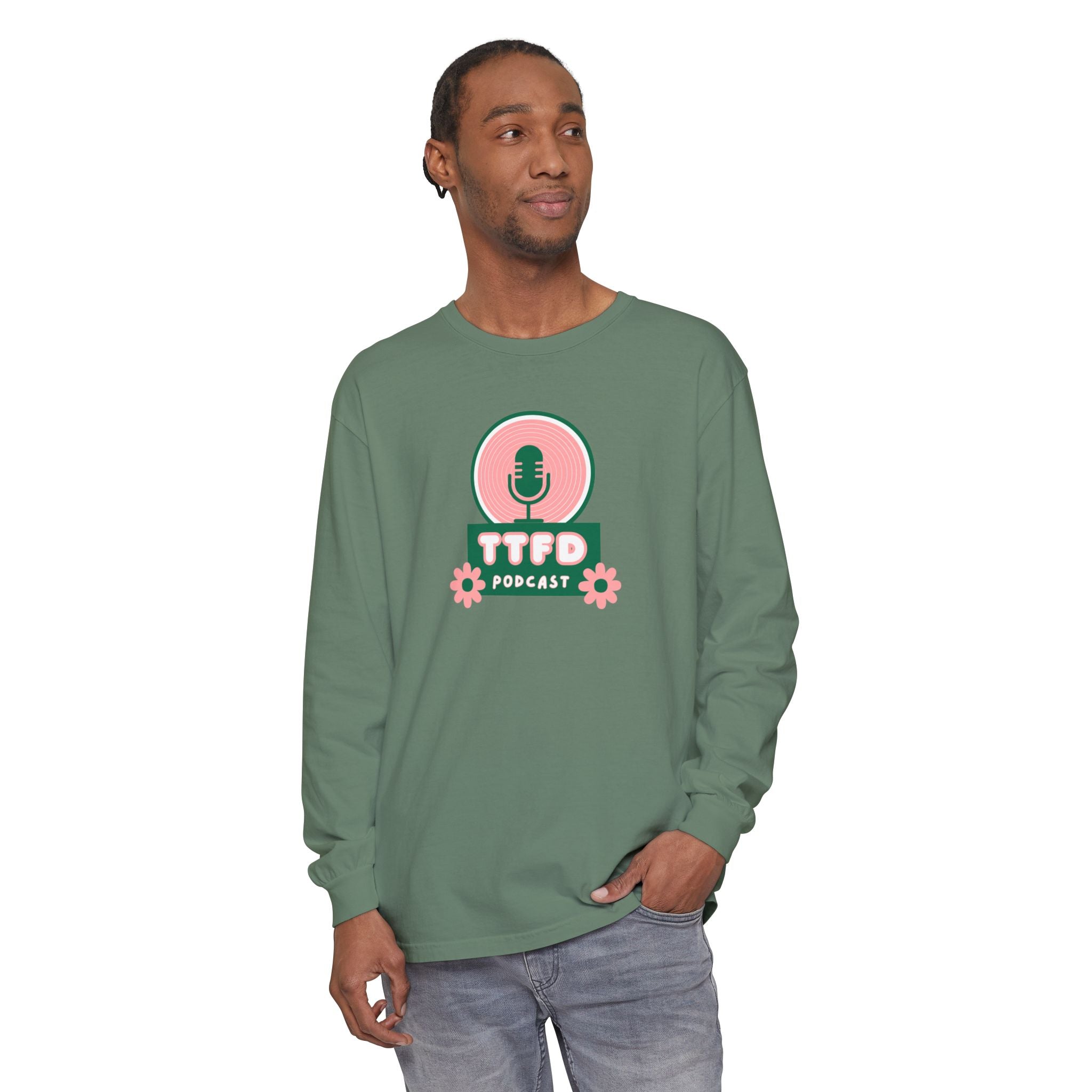TTFD Floral Mic Long-Sleeve Tee