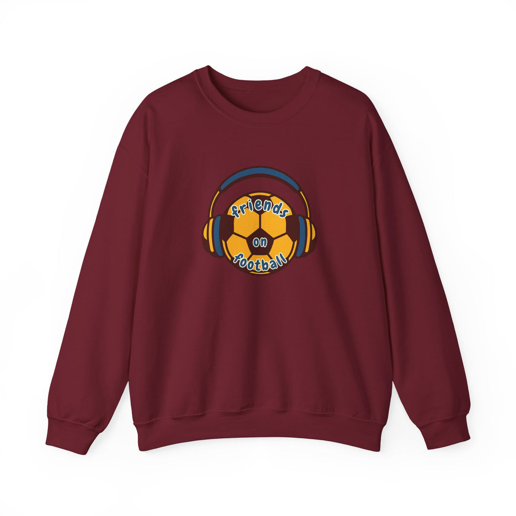 Crewneck Sweatshirt — 'Friends on Football' Headphones Logo