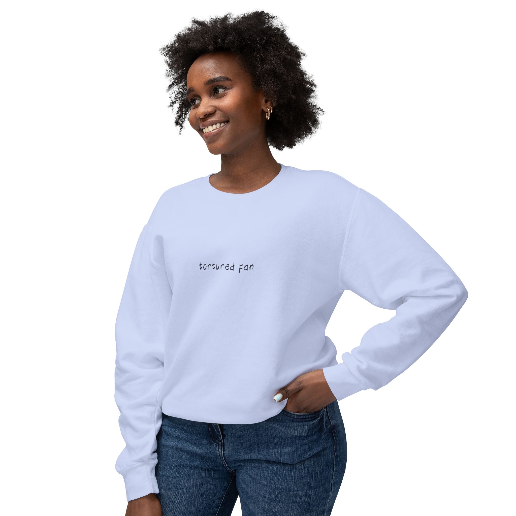 Minimalist "Saturated Fan" Crewneck Sweatshirt