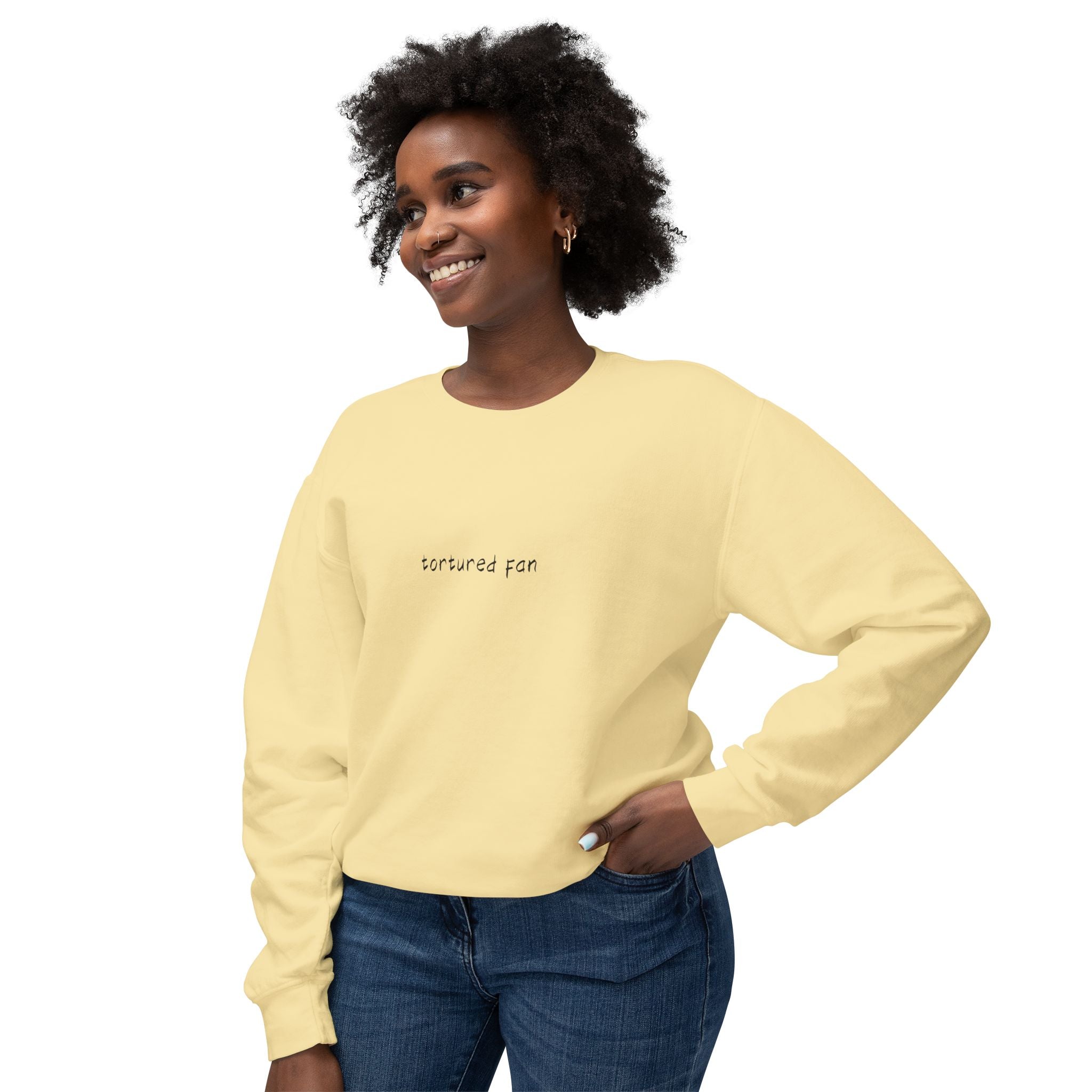 Minimalist "Saturated Fan" Crewneck Sweatshirt