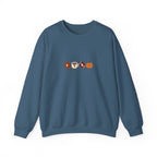 Fall Leaves & Pumpkins Crewneck Sweatshirt — Autumn Graphic Pullover