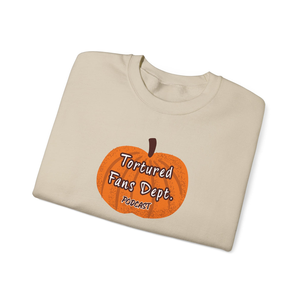 Crewneck Sweatshirt — Pumpkin "Tortured Fan" Halloween Graphic
