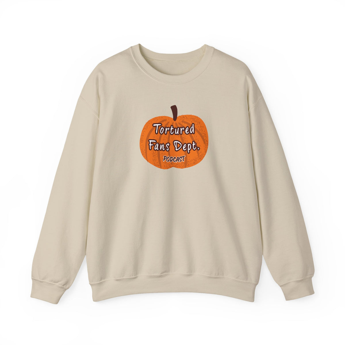 Crewneck Sweatshirt — Pumpkin "Tortured Fan" Halloween Graphic