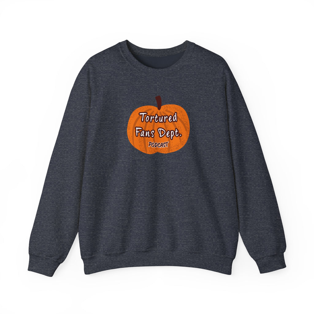Crewneck Sweatshirt — Pumpkin "Tortured Fan" Halloween Graphic