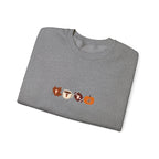 Fall Leaves & Pumpkins Crewneck Sweatshirt — Autumn Graphic Pullover