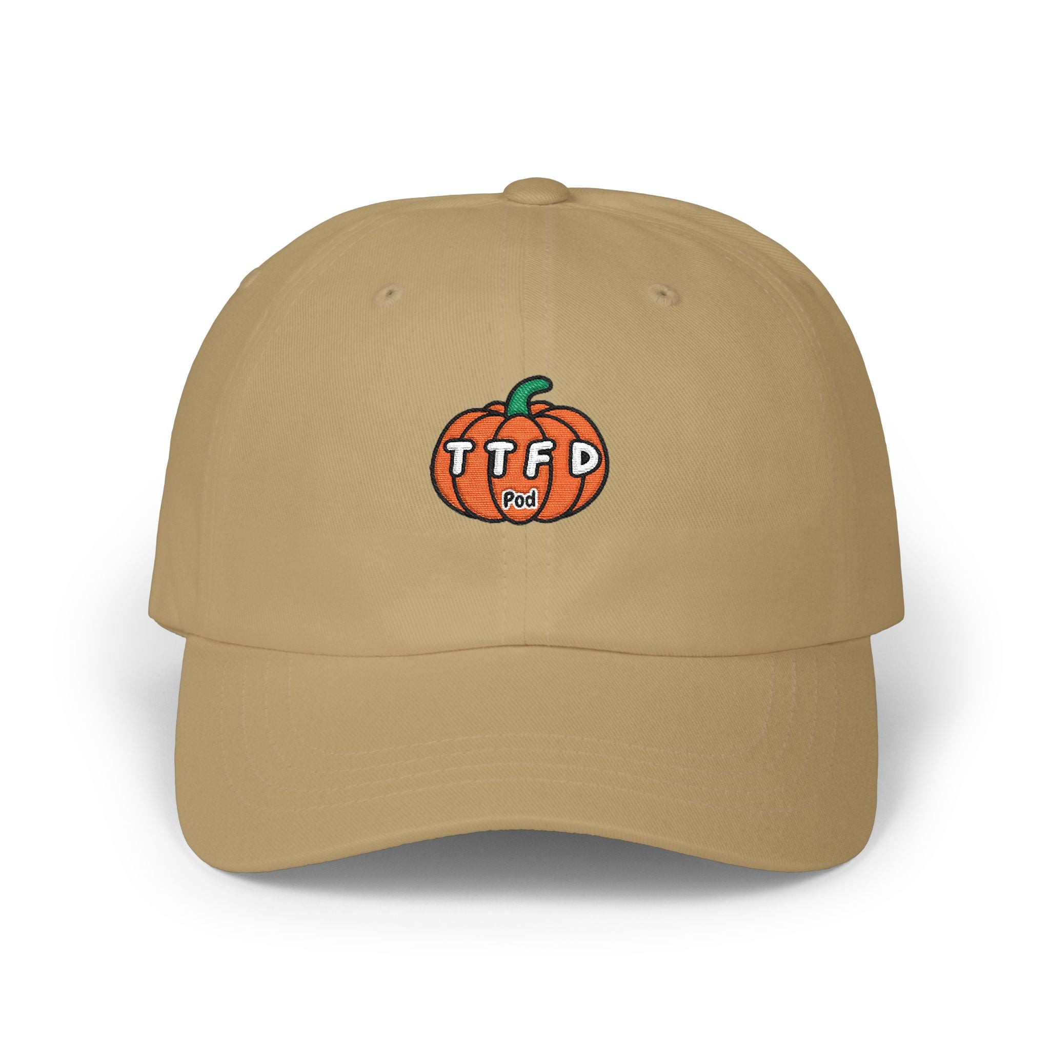 Pumpkin Patch Dad Cap — Embroidered 'TTFD' Fall Pumpkin Hat