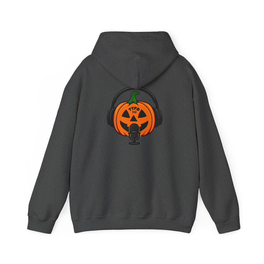 Halloween Pumpkin Podcast Hoodie — Jack-O'-Lantern with Headphones & Microphone