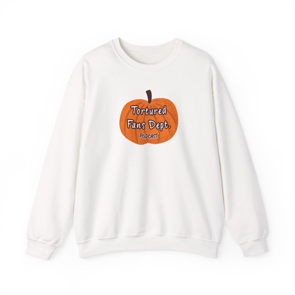 Crewneck Sweatshirt — Pumpkin "Tortured Fan" Halloween Graphic