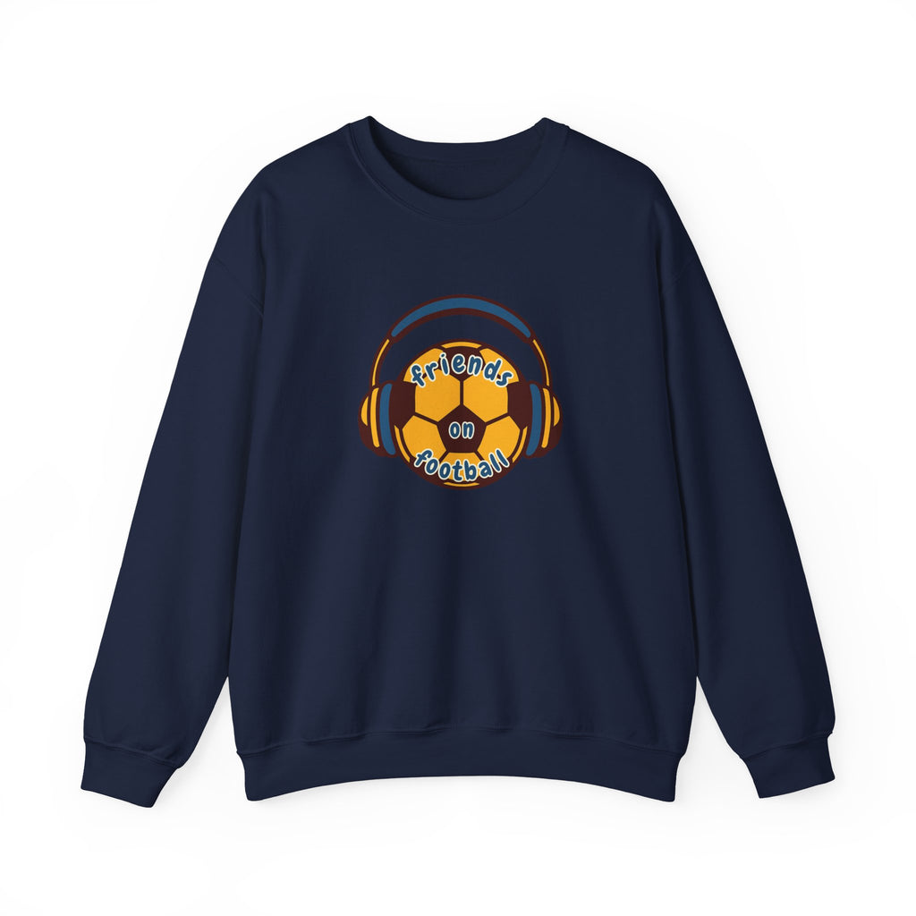 Crewneck Sweatshirt — 'Friends on Football' Headphones Logo