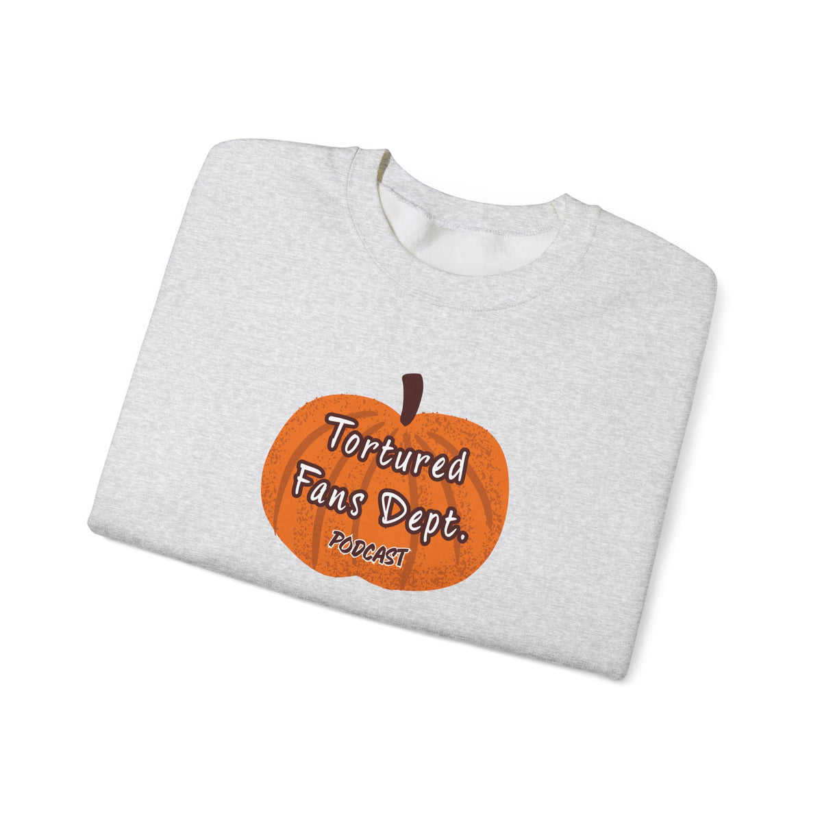 Crewneck Sweatshirt — Pumpkin "Tortured Fan" Halloween Graphic