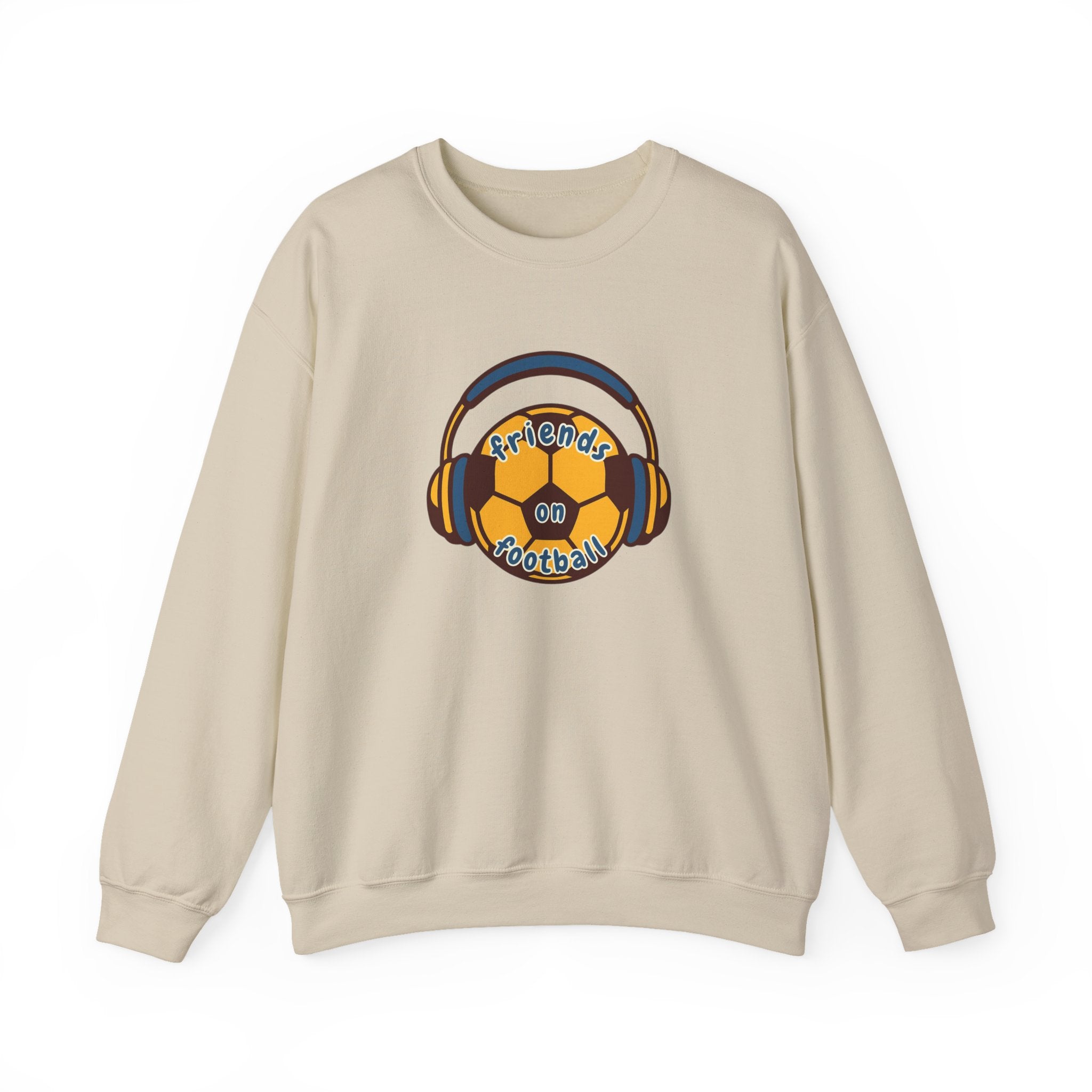 Crewneck Sweatshirt — 'Friends on Football' Headphones Logo