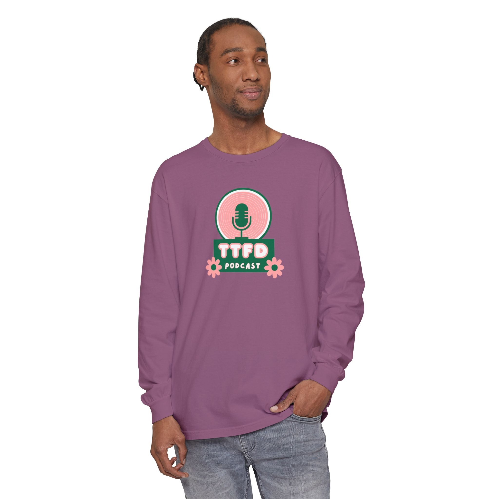 TTFD Floral Mic Long-Sleeve Tee