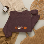 Fall Leaves & Pumpkins Crewneck Sweatshirt — Autumn Graphic Pullover