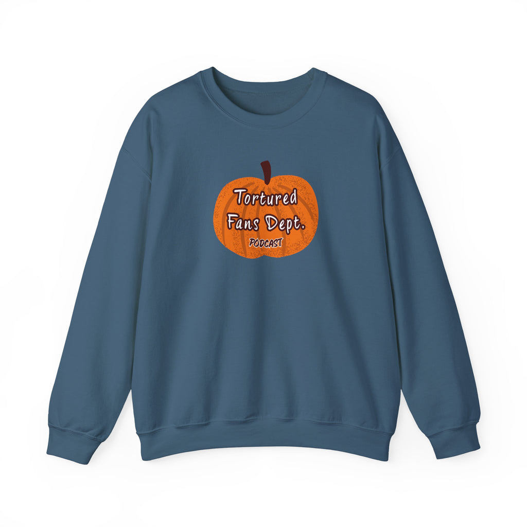 Crewneck Sweatshirt — Pumpkin "Tortured Fan" Halloween Graphic