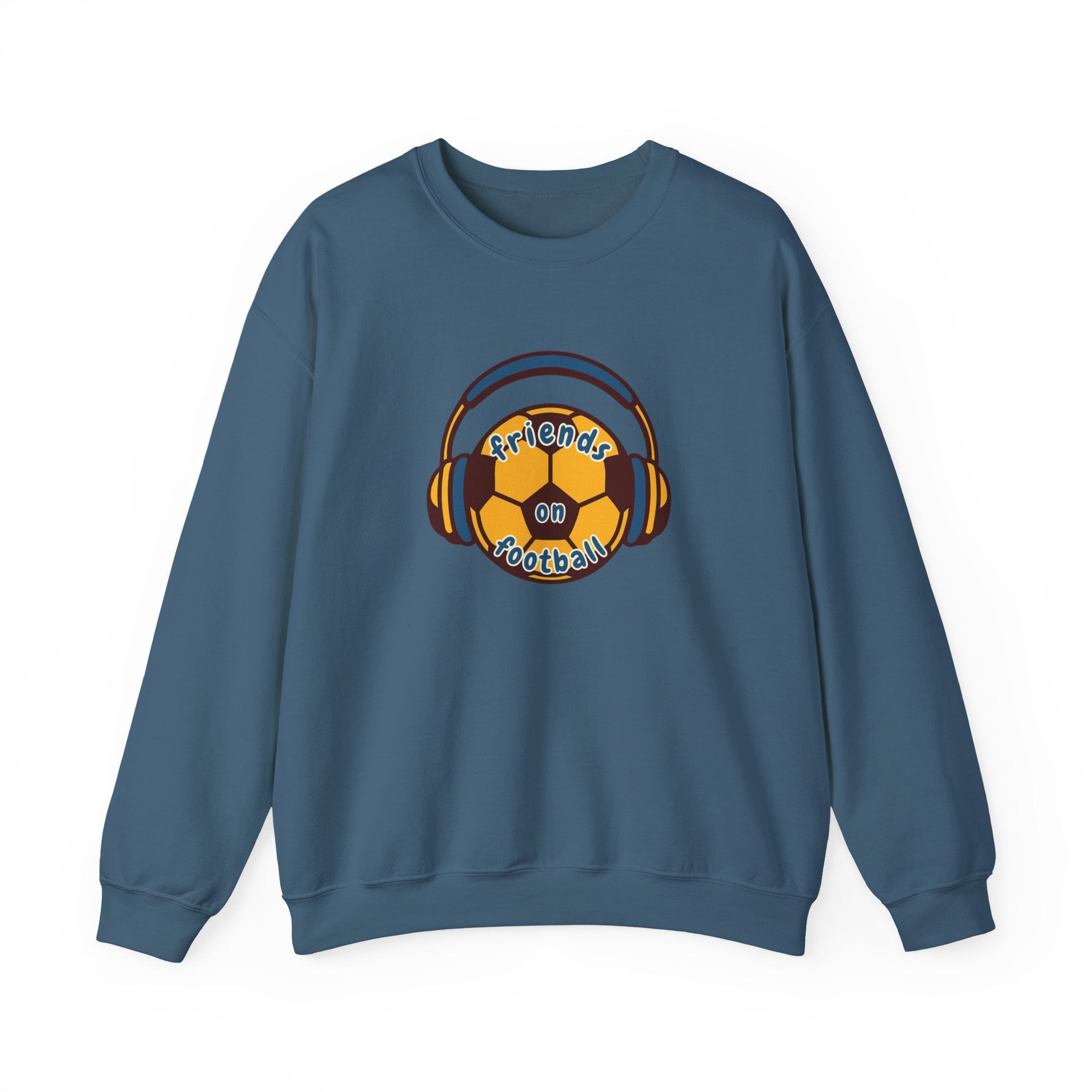 Crewneck Sweatshirt — 'Friends on Football' Headphones Logo