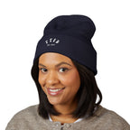 Embroidered 'TIFO' Cuffed Beanie — Cozy Olive Knit Winter Hat