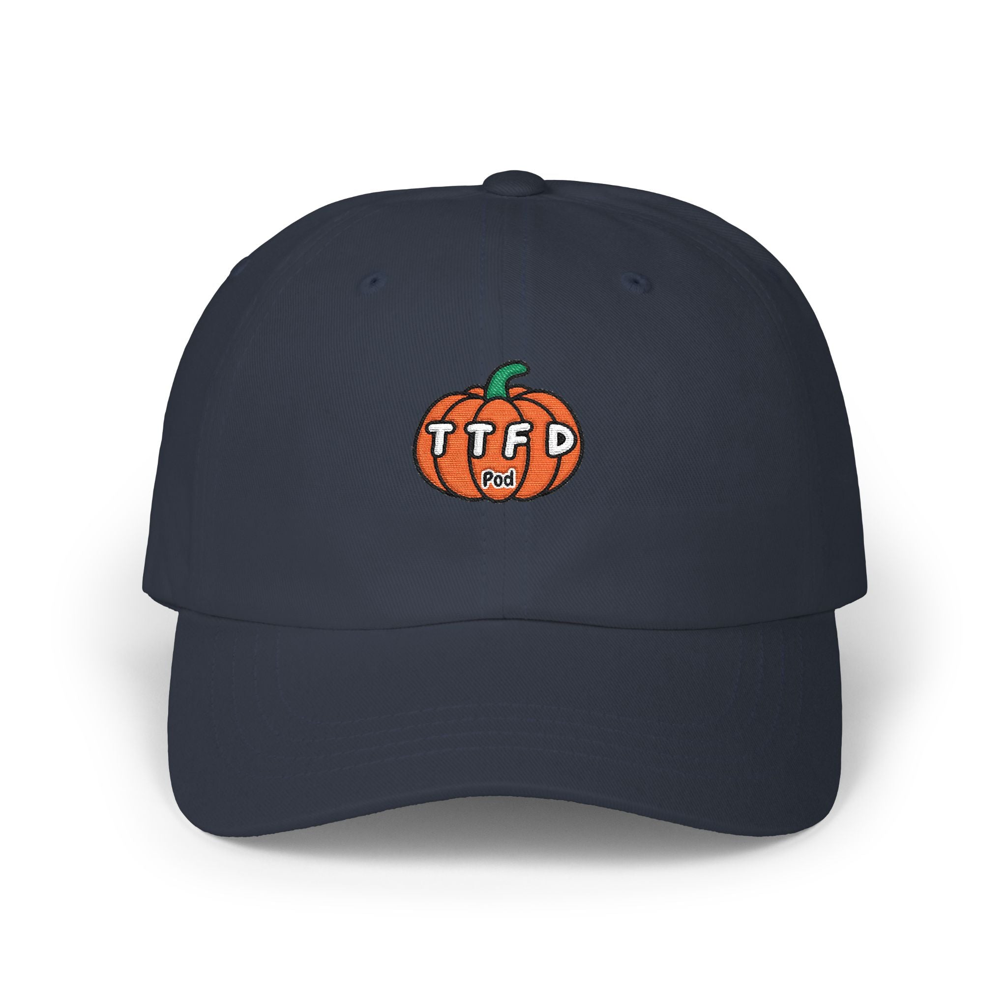 Pumpkin Patch Dad Cap — Embroidered 'TTFD' Fall Pumpkin Hat