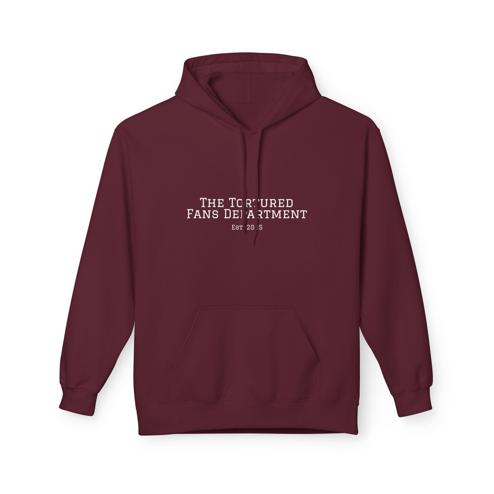 Tortured Fans Department Hoodie, Cozy Unisex Sweatshirt, Perfect for Fans, Gift for Occasions, Casual Wear, Fleece Pullover