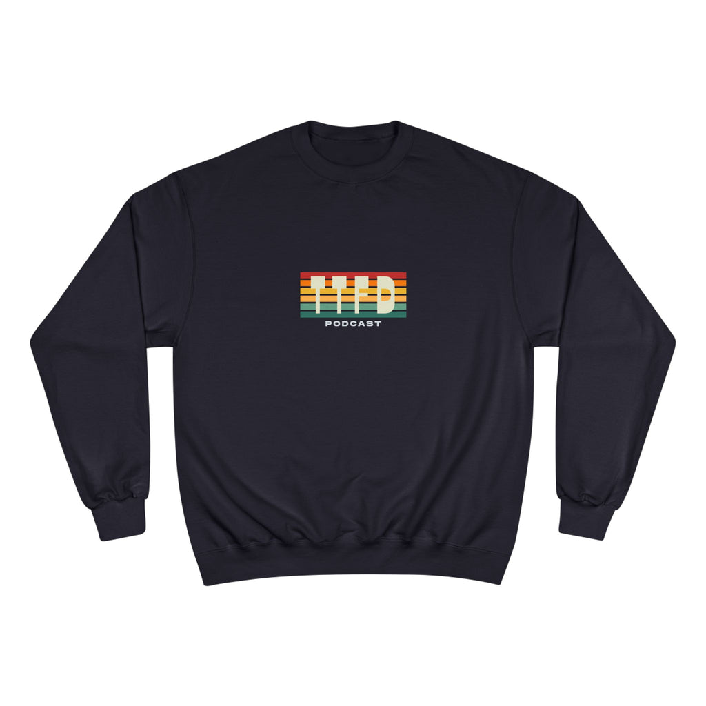 Champion Sweatshirt — Retro Stripes "WYD Podcast" Crewneck