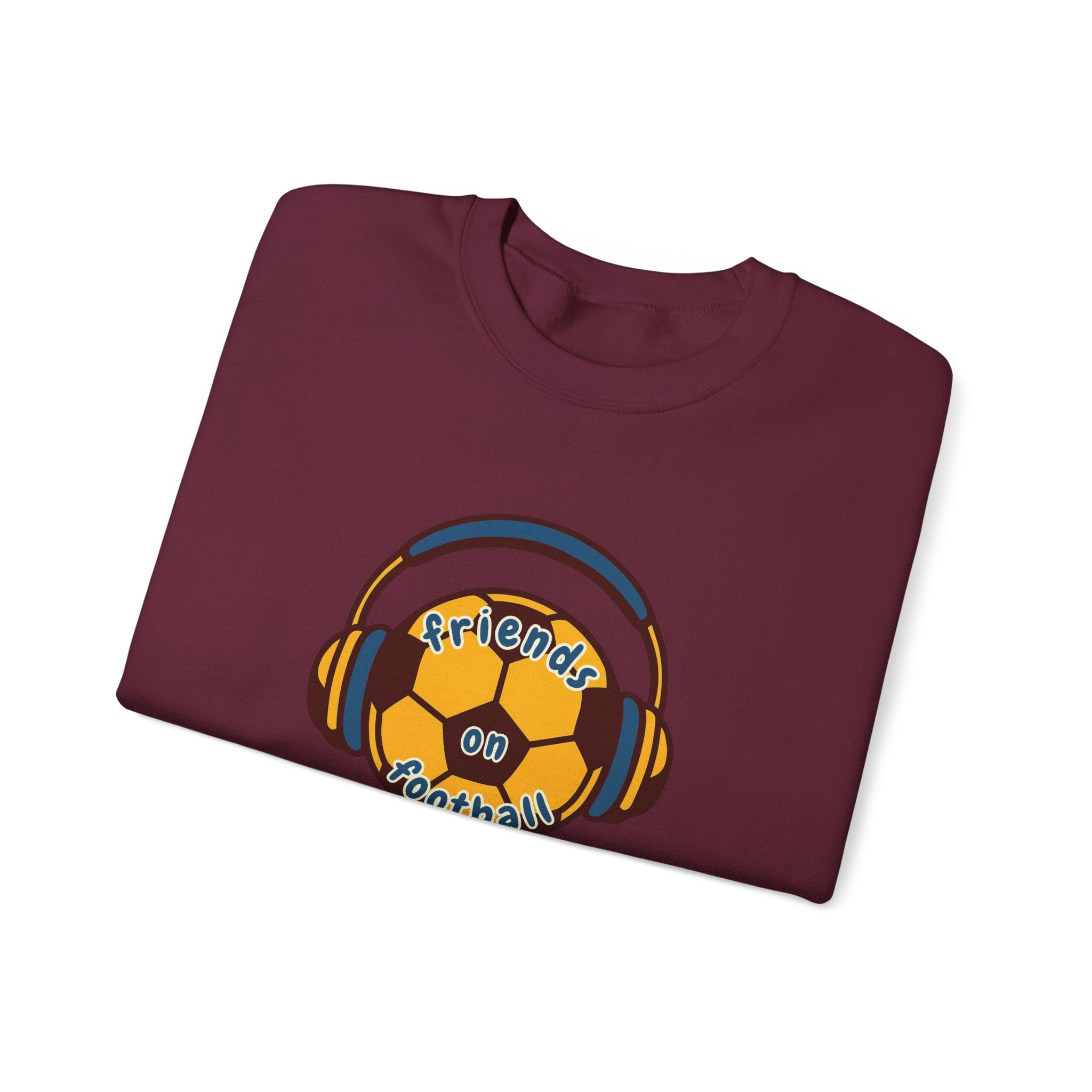 Crewneck Sweatshirt — 'Friends on Football' Headphones Logo