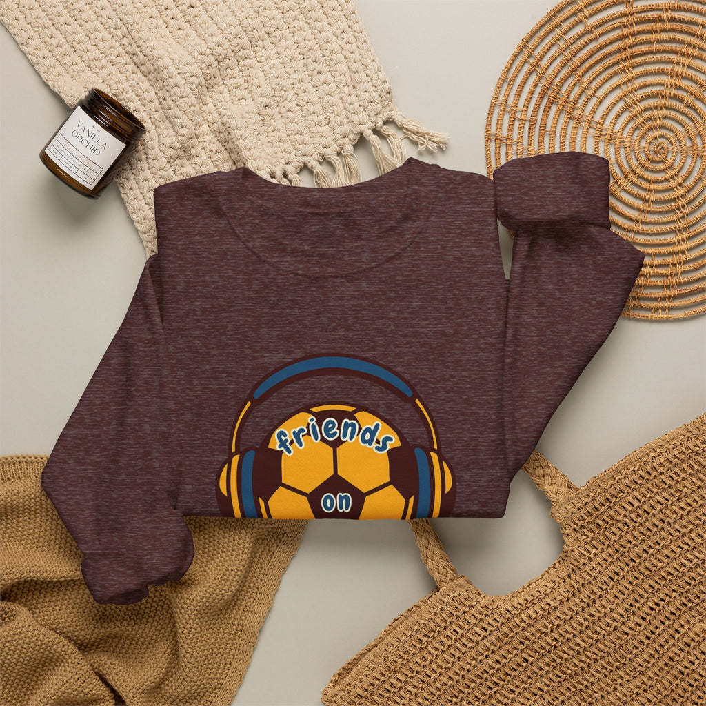 Crewneck Sweatshirt — 'Friends on Football' Headphones Logo