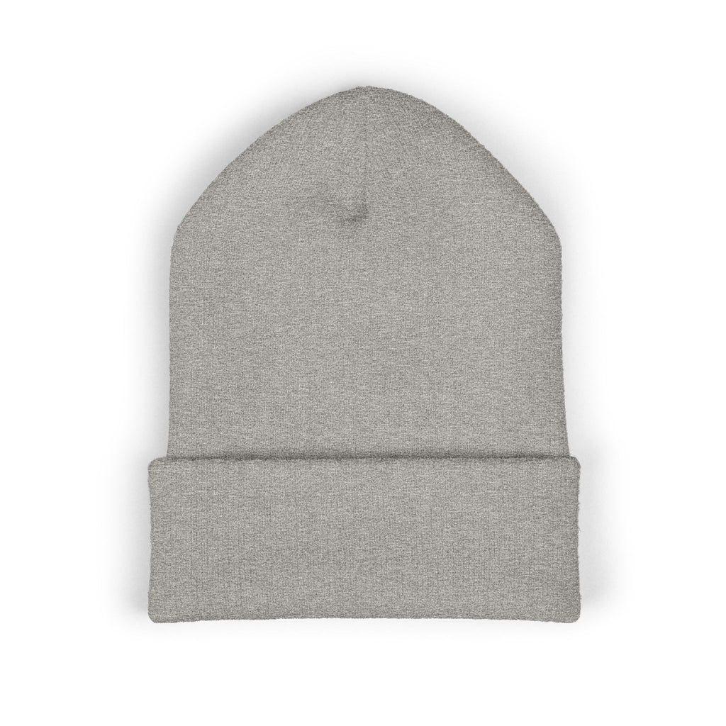 Embroidered 'TIFO' Cuffed Beanie — Cozy Olive Knit Winter Hat