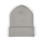 Embroidered 'TIFO' Cuffed Beanie — Cozy Olive Knit Winter Hat