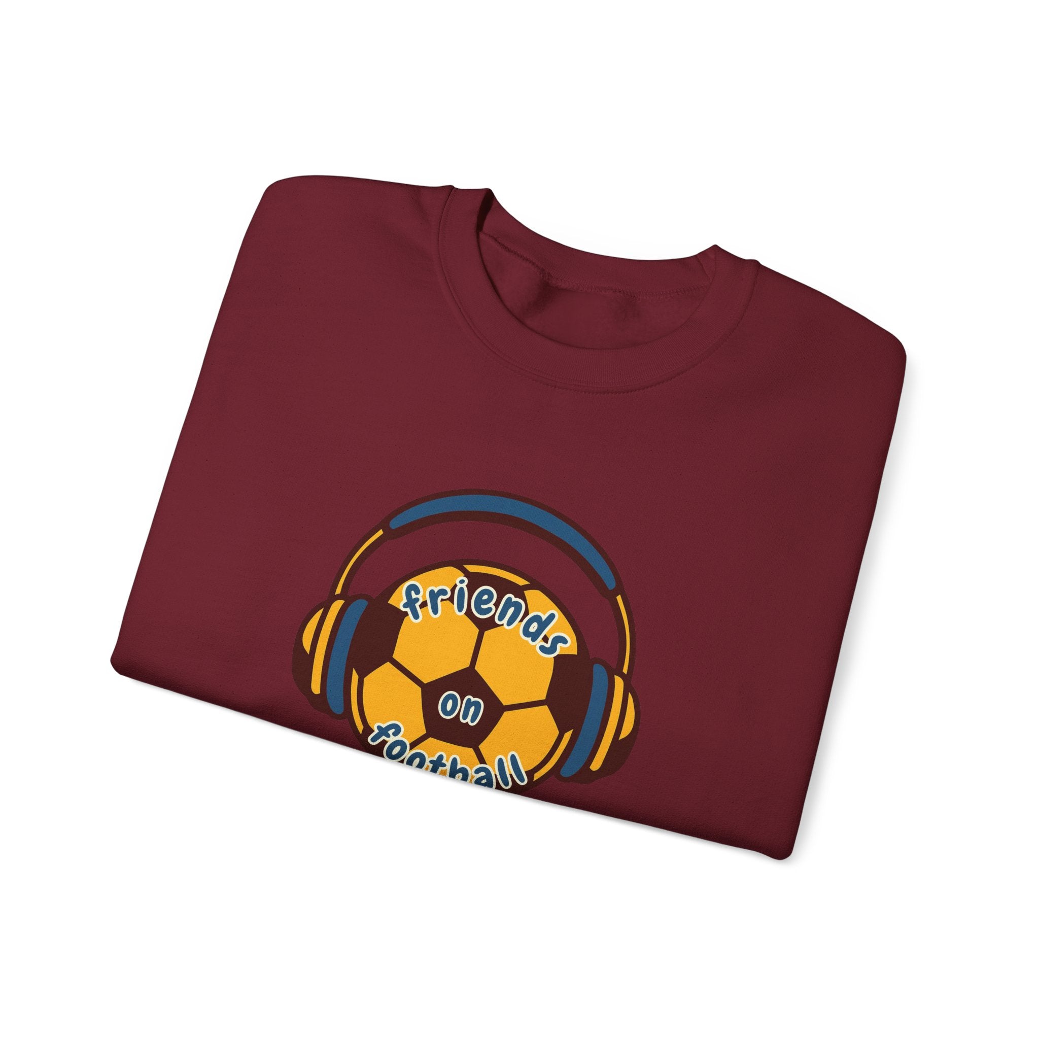 Crewneck Sweatshirt — 'Friends on Football' Headphones Logo