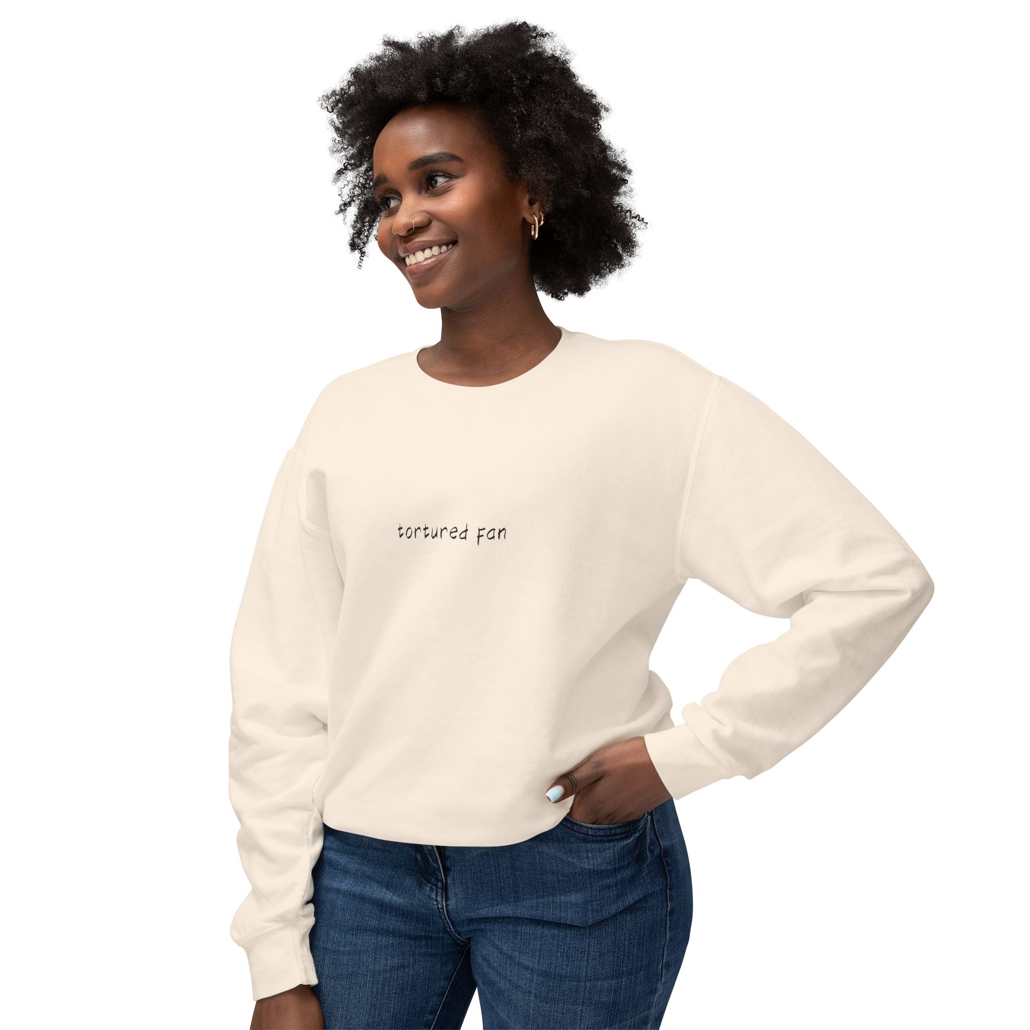 Minimalist "Saturated Fan" Crewneck Sweatshirt