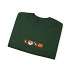 Fall Leaves & Pumpkins Crewneck Sweatshirt — Autumn Graphic Pullover