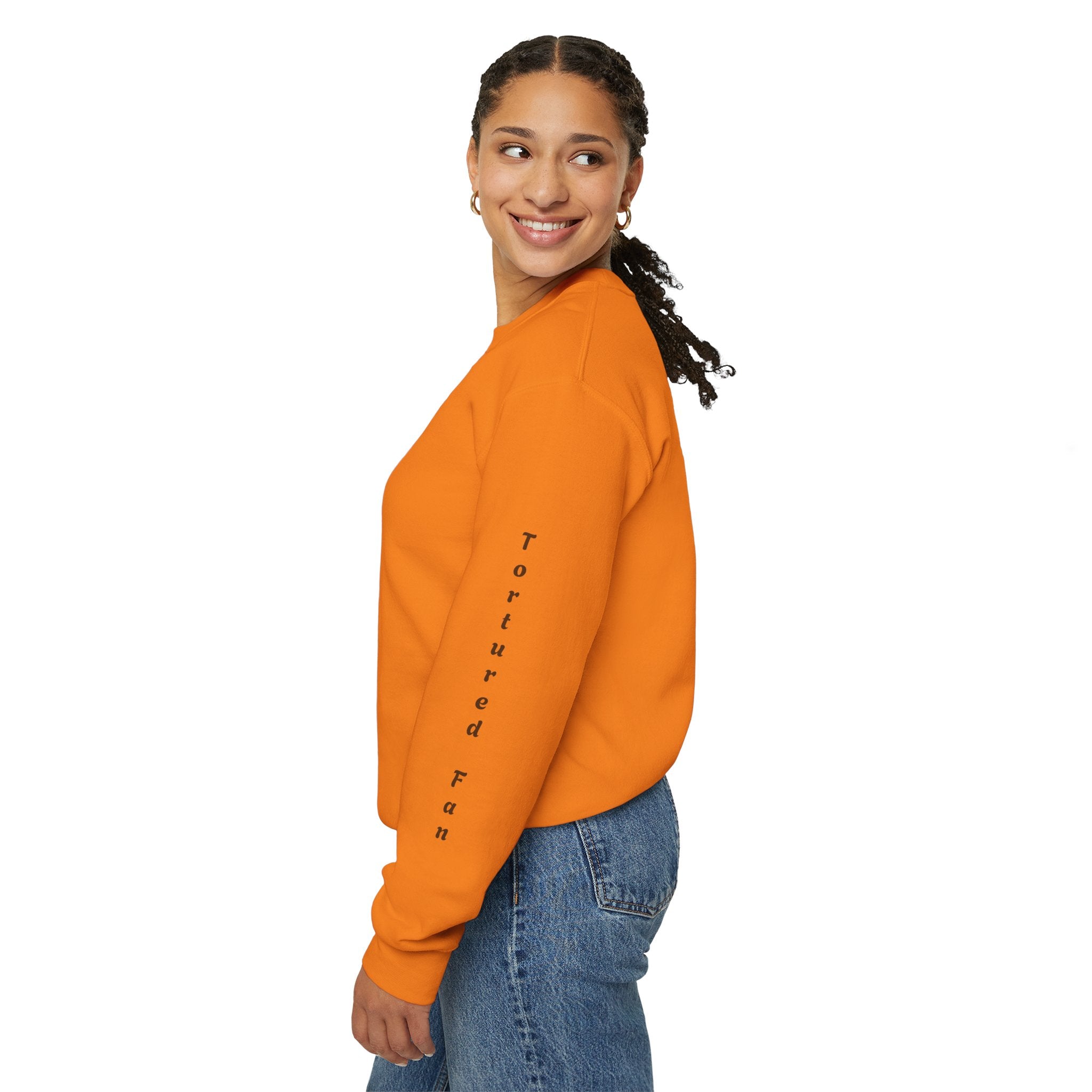 Fall Leaves & Pumpkins Crewneck Sweatshirt — Autumn Graphic Pullover