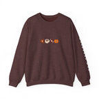 Fall Leaves & Pumpkins Crewneck Sweatshirt — Autumn Graphic Pullover