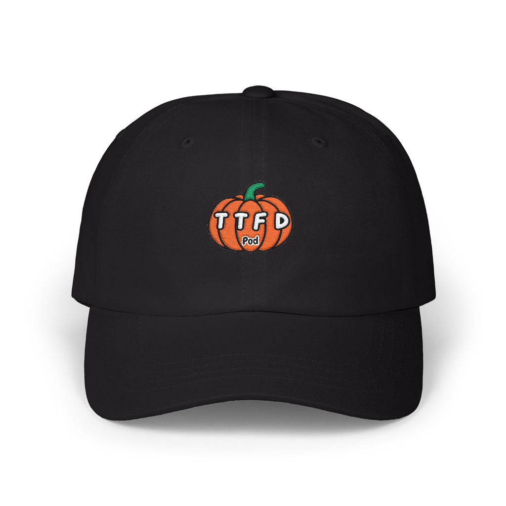 Pumpkin Patch Dad Cap — Embroidered 'TTFD' Fall Pumpkin Hat