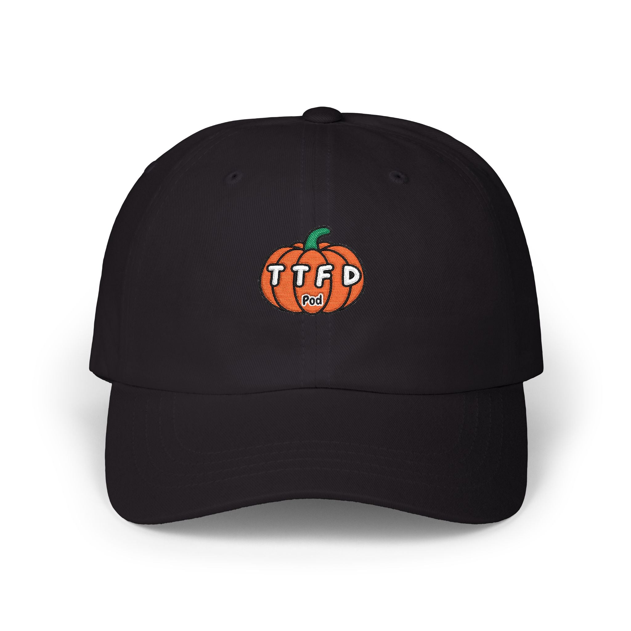Pumpkin Patch Dad Cap — Embroidered 'TTFD' Fall Pumpkin Hat