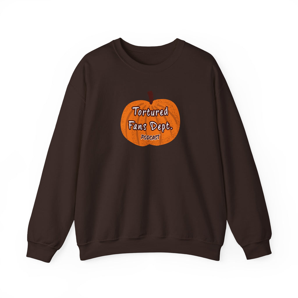 Crewneck Sweatshirt — Pumpkin "Tortured Fan" Halloween Graphic