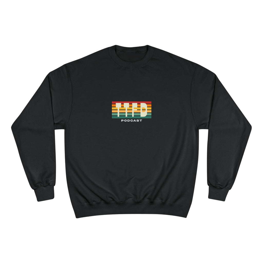 Champion Sweatshirt — Retro Stripes "WYD Podcast" Crewneck