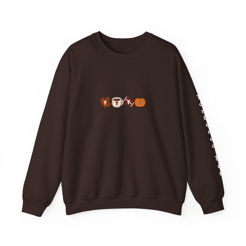 Fall Leaves & Pumpkins Crewneck Sweatshirt — Autumn Graphic Pullover