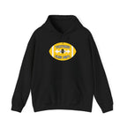 Football Graphic Hoodie — "Tortured Fans Dept." Yellow Logo