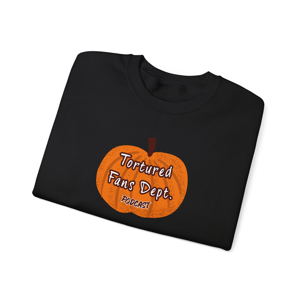 Crewneck Sweatshirt — Pumpkin "Tortured Fan" Halloween Graphic